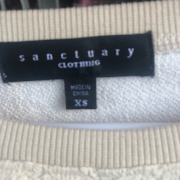 Cream and white Side zip top! - Picture 5 of 5